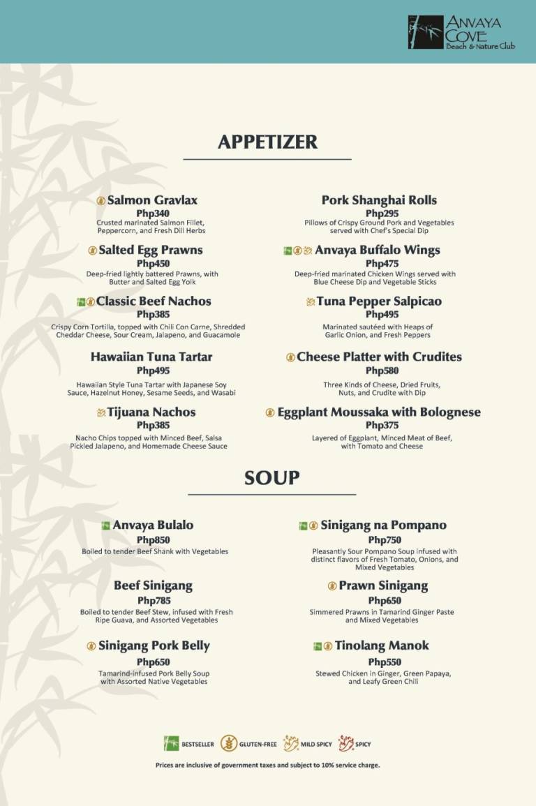 Bamboo Cafe Menu - 01